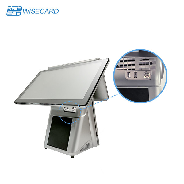 Wireless Desktop Dual Touch Screen POS Machine RK3399 Processor Wins / Android OS