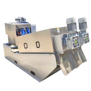 Solid Liquid Separation SS304 Spiral Sludge Dewatering Machine Automatic Screw