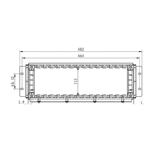 16 Slots 1x8 Fiber Optic Splitter 19 Inch 3.5U LGX Chassis