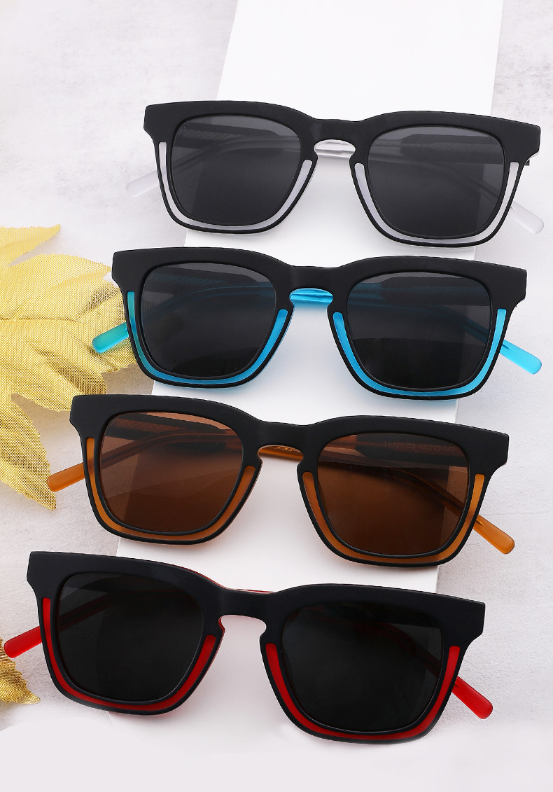 Outdoor Polarized Aviator Sunglasses Acetate Square Customizable Logo