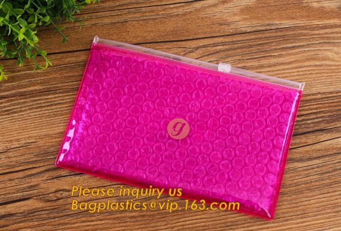 air mail metallic holographi rose gold bubble padded mailer / Zip lockkk bubble bag/ slider bubble bag,Holographic Factory
