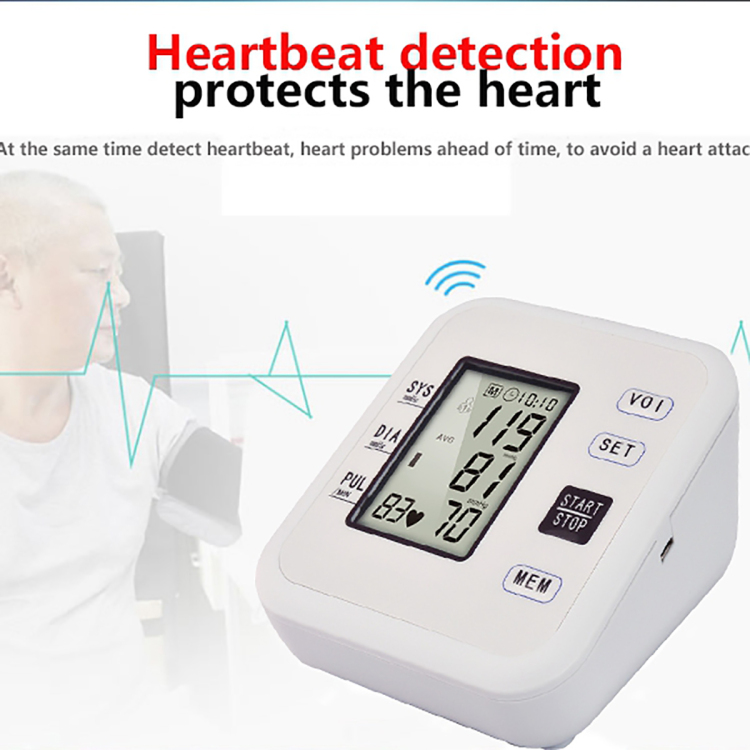 Digital Large LCD Display digital arm blood pressure monitor 24 hour blood pressure monitor automatic sphygmomanometer