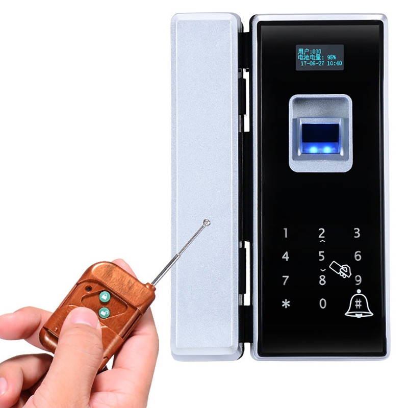 Digital Touch Screen Glass Door Lock Smart Card Fingerprint Unlock For Commercial Department