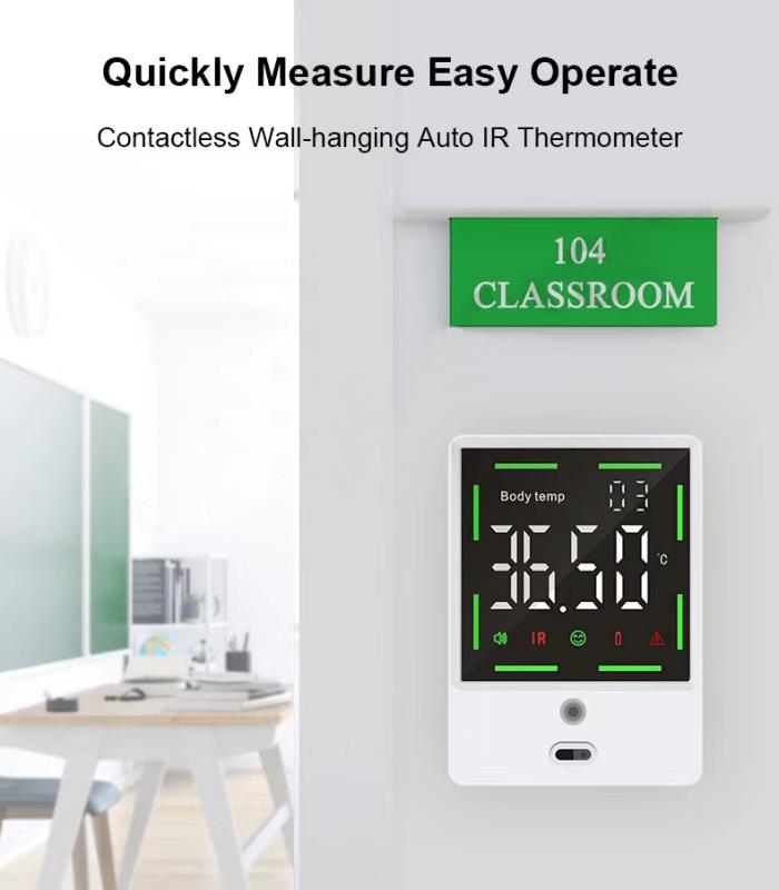 Non-Contact Digital Palm Arm Thermometer with LCD Display and Fever Alarm Function