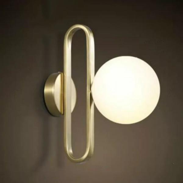Nordic Bedside Wall Lamp modern golden Indoor bedroom Corridor stairs loft Glass