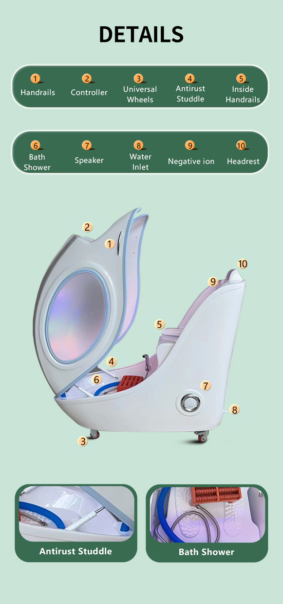 Steam Far Infrared Sauna Capsule PEMF Ozone Spa Capsule For Whole Body And Health