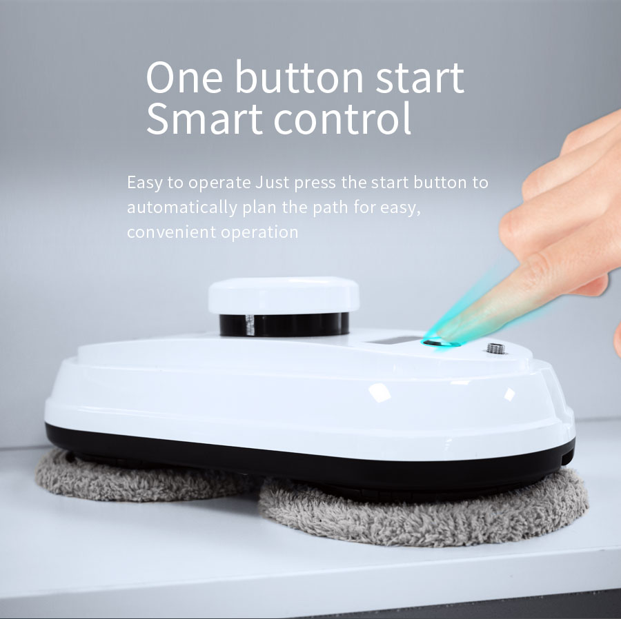 Household Huidi Automatic Window Vacuum Cleaning Robot with 2800Pa Suction US Plug