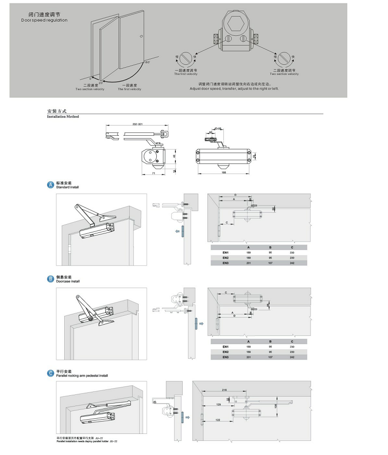 Adjustable Automatic Closer for Modern Glass Doors Overhead Concealed Efficiency