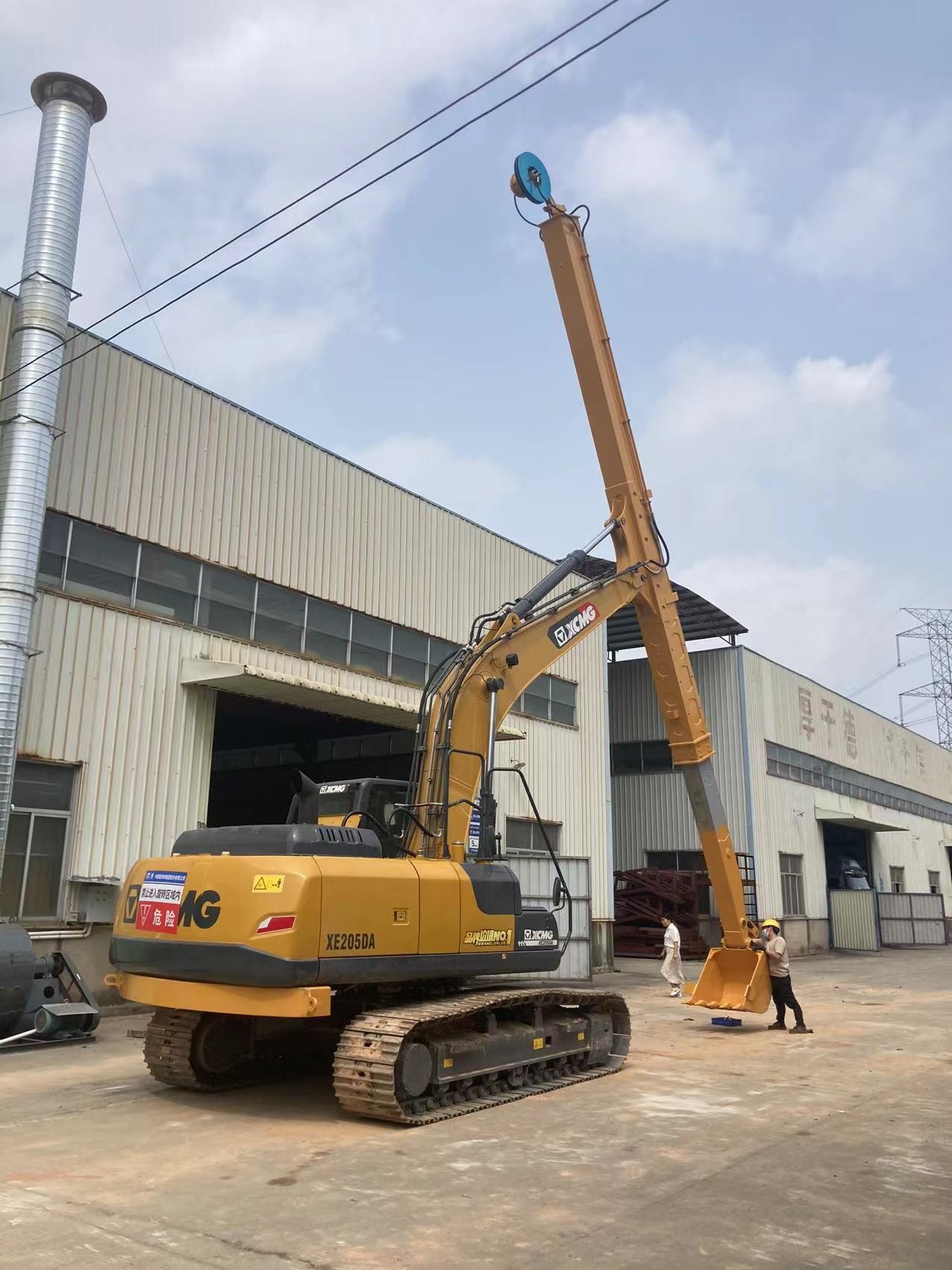 Practical 14m Telescopic Excavator Arm , Hitatchi ZX200 Construction Equipment Boom