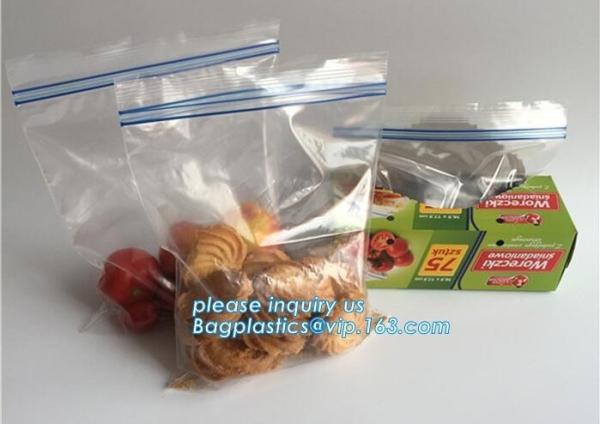 food grade packing clear bag LDPE transparent custom printed zipper bags plastic