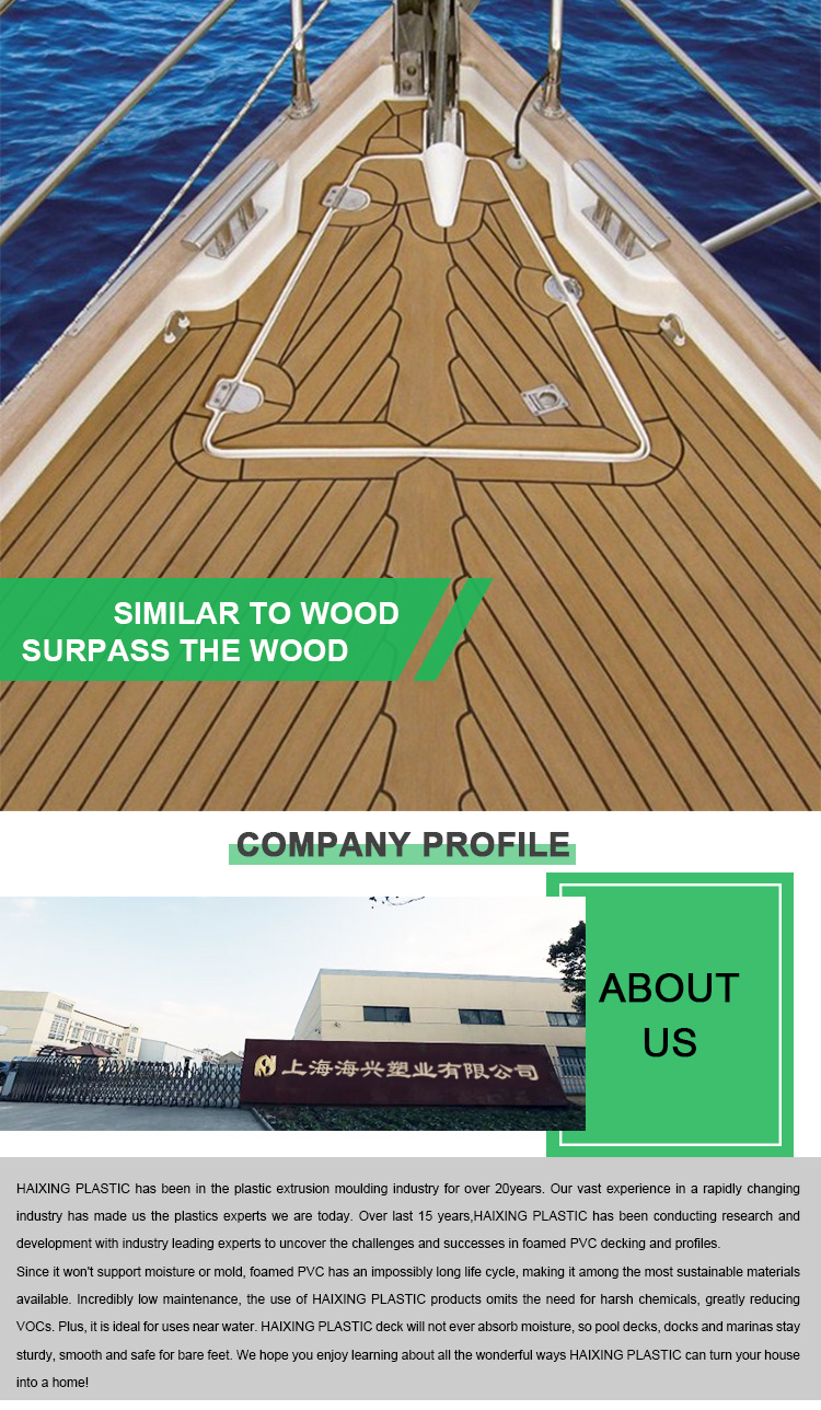 25meters/roll Synthetic Teak Flooring Boat Rubber Deck for Modern Design