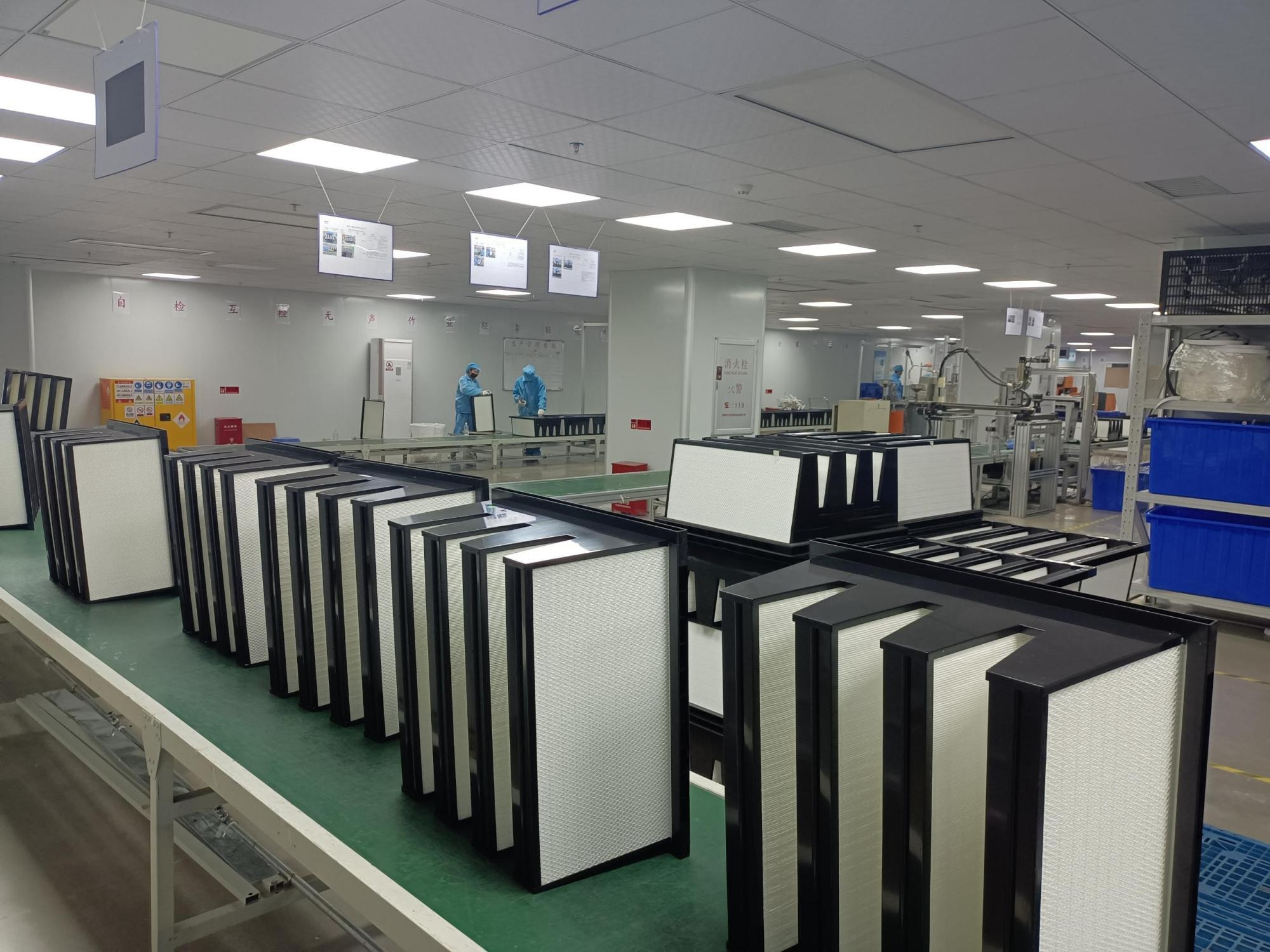 0.3um V Type Air Filter With EVA PU Material Laminar Flow System