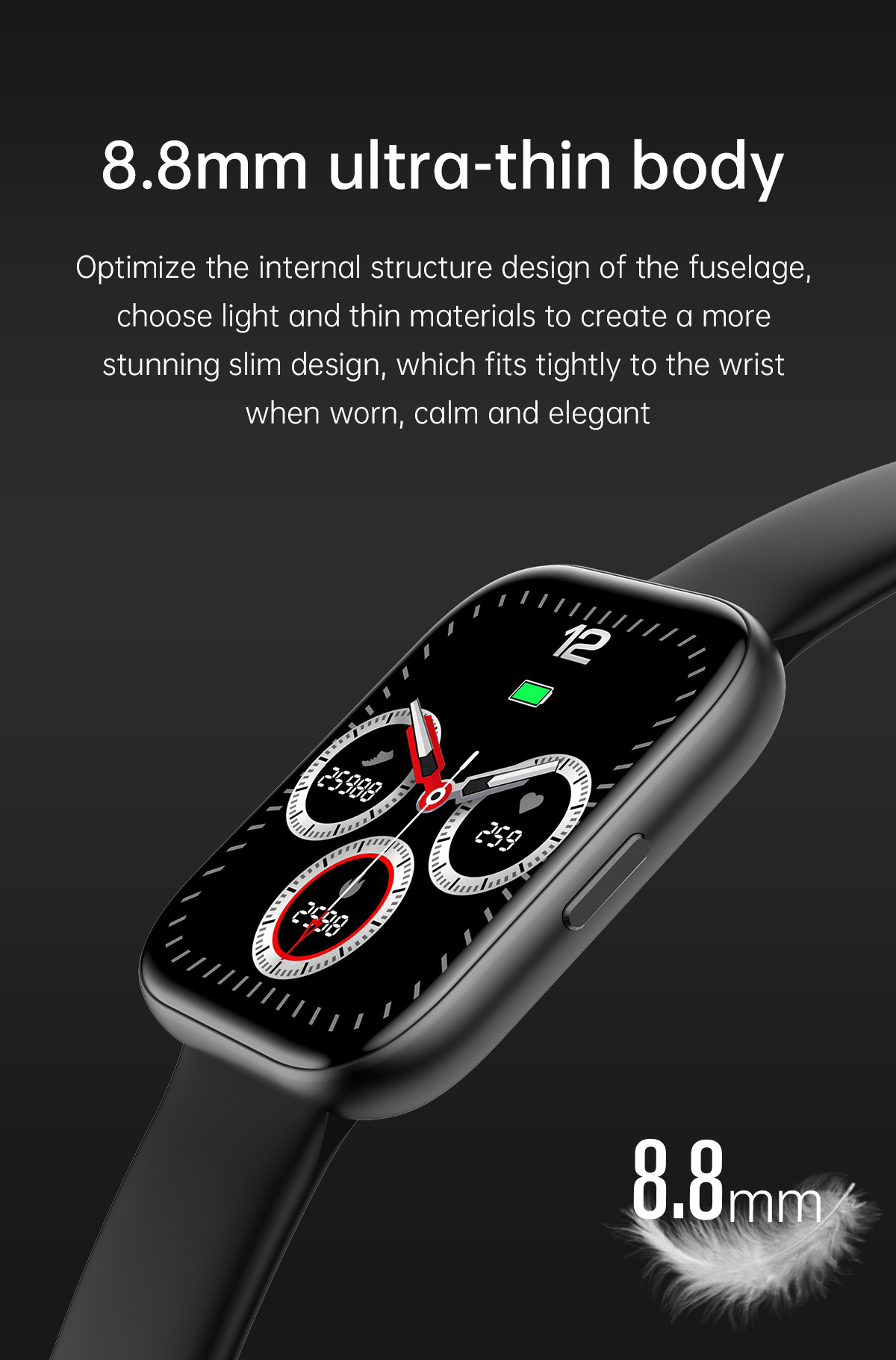 1.3inch 240*280 Remote Control Smartwatch Heart Rate Photography