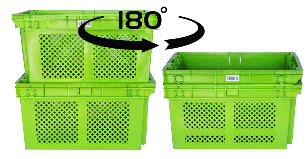 Egg Collapsible Plastic Crates Shipping Stacking Nesting Agricultural Supermarkets