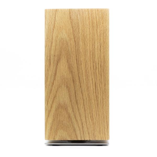 Kitchen Magnetic Knife Holder with Metal Plate 360 Rotating Oak Wood Constructio