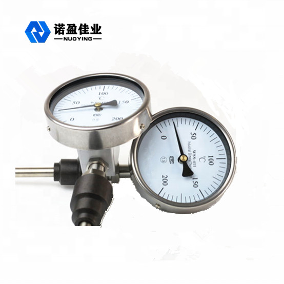 Hydraulic Oil SS Bimetallic Dial Thermometer 150mm Thread Connection