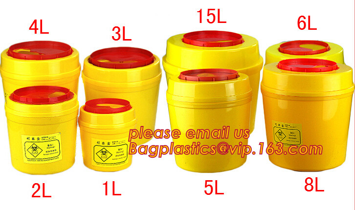Medical syringe round sharp container ,safety box for needles,sharp bin, Hospital medical sharps container, Disposal sha