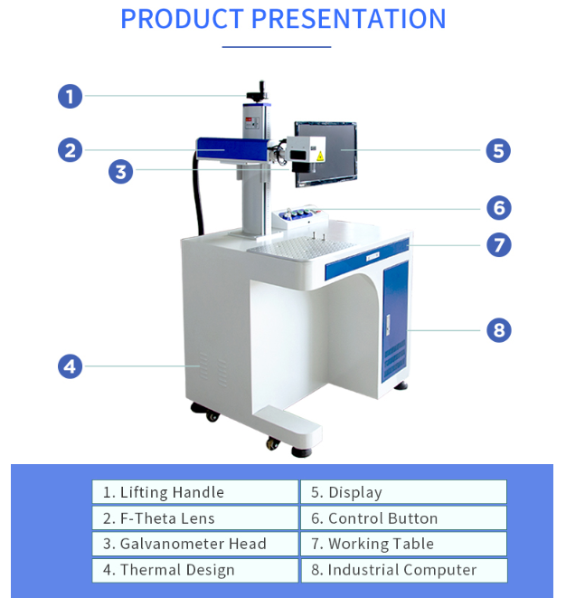 High Precision 5W UV Laser Engraving Machine Cold Working For Glass Metal Plastic