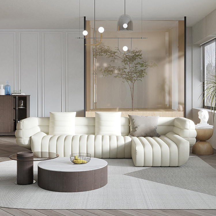 334cm Leather Living Room Sofas