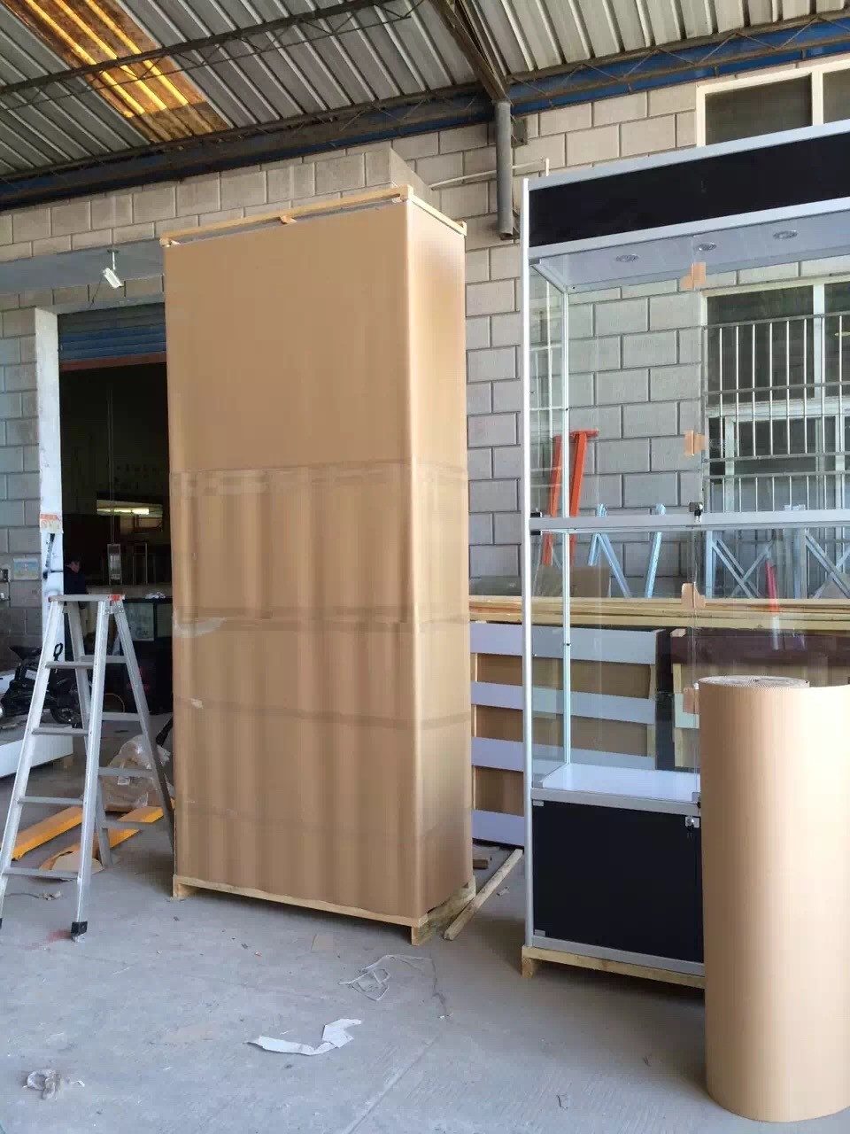High Quality Aluminum Folding Display Showcase Counter with display TOP,Storage area and locking doors brand Graphics