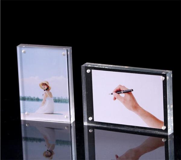 Quality Transparent Crystal Custom Acrylic Fabrication 20mm Acrylic Photo Frame for sale