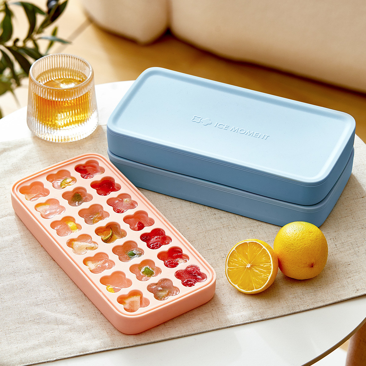 Resuable Four Leaf Clover Personalized Silicone Ice Cube Mold 4 Colors