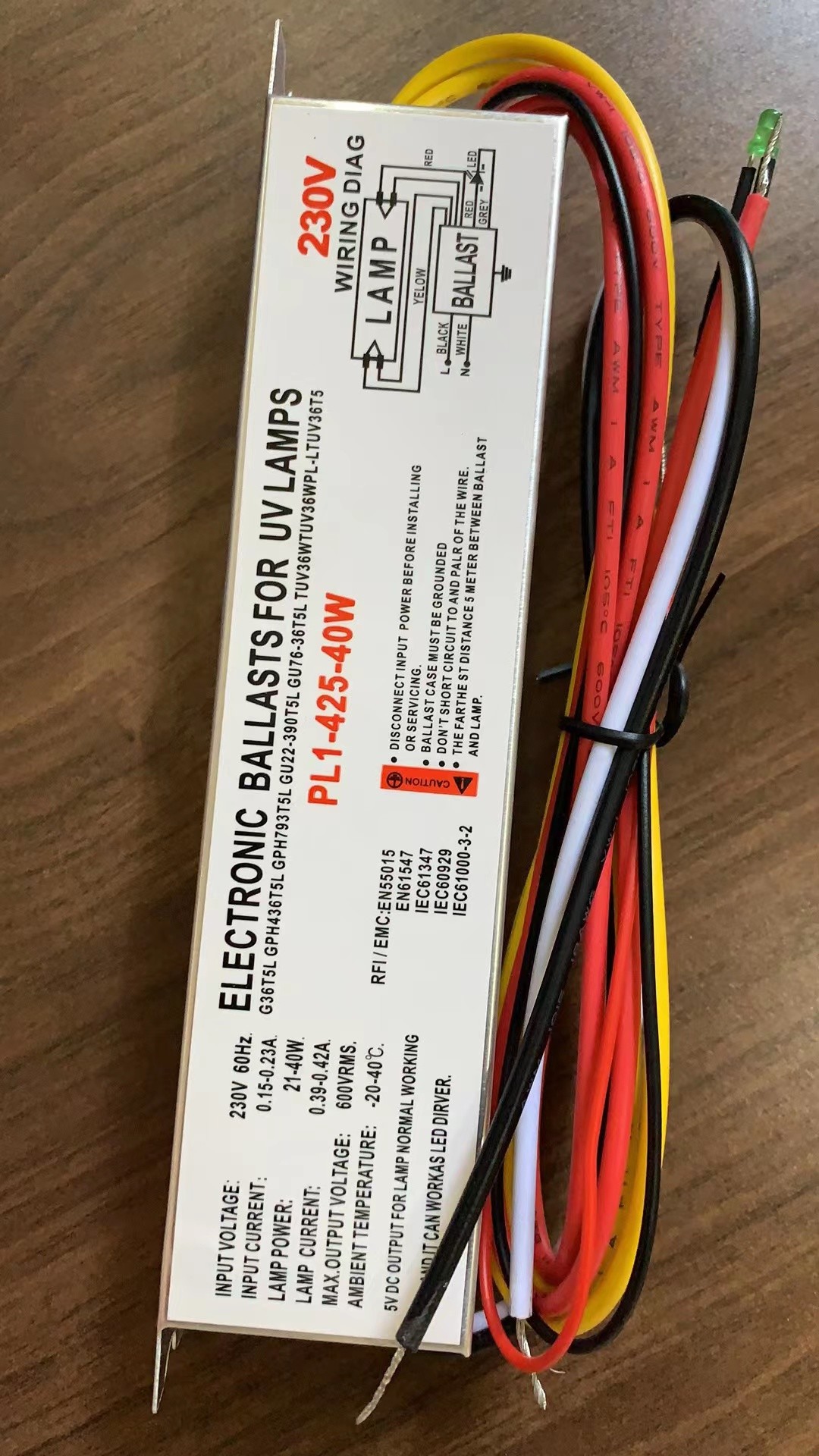 230V 40W UV Lamp Electronic Ballast For Germicidal