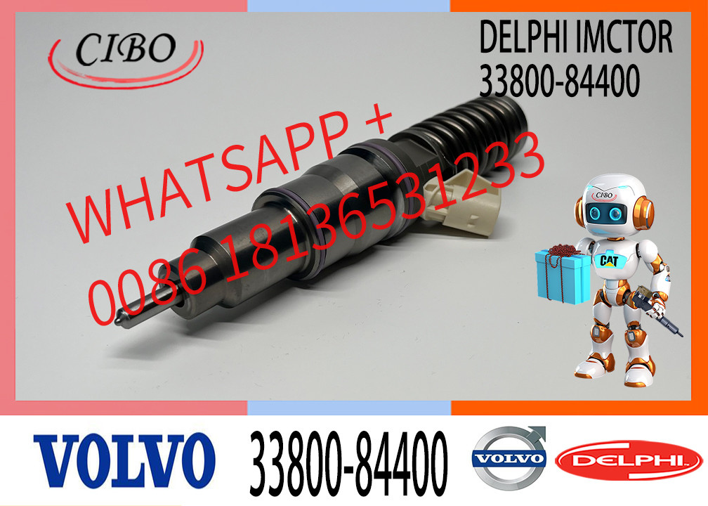 Excavator Engine Parts Diesel Fuel Injector 33800 84400 33800-84400 BEBE4C09001 For VOL-VO Hyundai E1