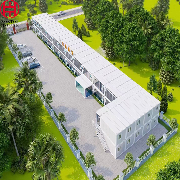 Zontop China Flat Pack Built Storage 2 Shipping Prefab Modular Home Prefabricated Container House