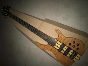  5 Strings Ken bass Smith bass Golden Hardware with Active pickup Burl Top & Back electric guitar Bass Manufactures