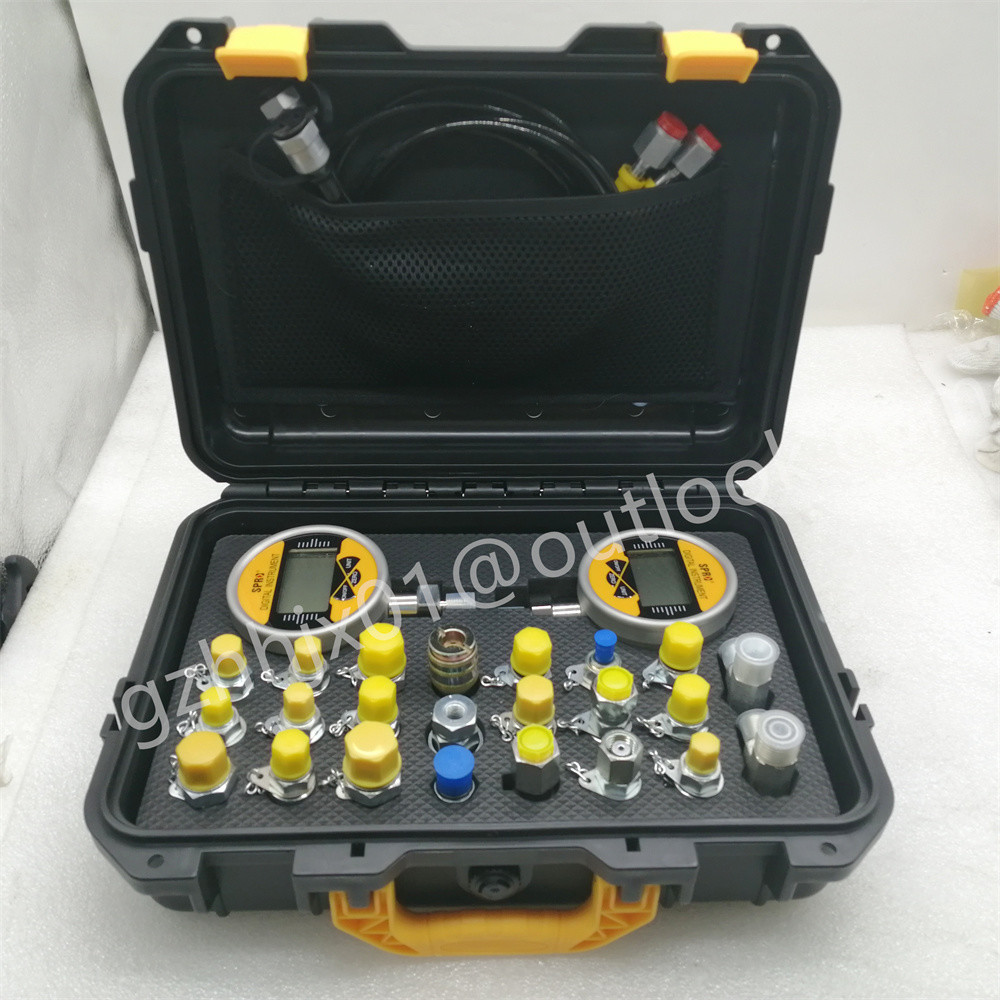 Construction Equipment Spare Parts Excavator Hydraulic Pressure Gauge With 2 Guage
