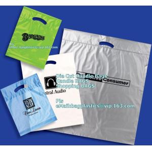 COMPOSTABLE, BIODEGRADABLE, PLACarrier, Shopping bags, Soft loop handle, Die cut