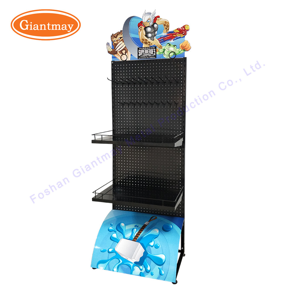 Top Quality Retail Shop Power Tools Peg Board Stand Iron Display Shelf