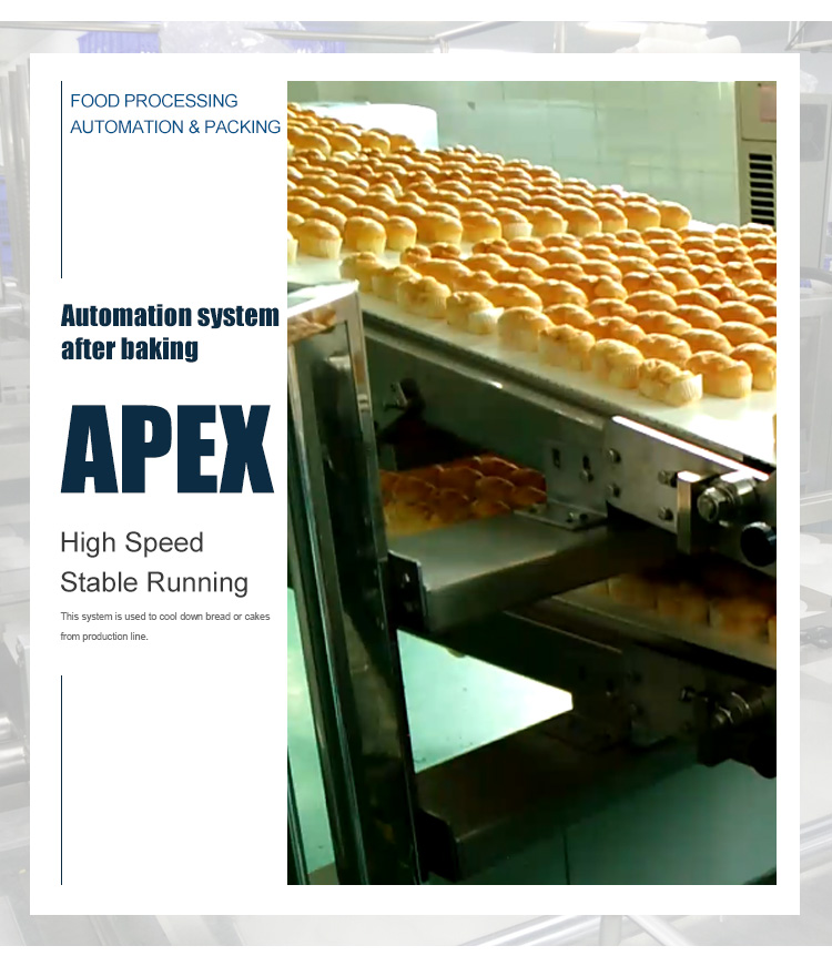Bread Cake Double Deck Switchingover Food Grade Electric Tortillas Belt Cooling Conveyor