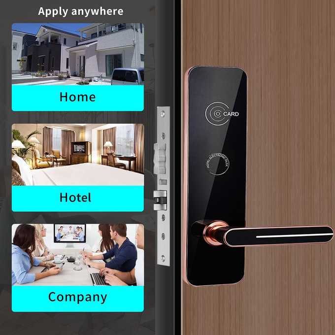 OEM/ ODM Manufacturer Zinc Alloy Key Card Door Locks for Hotel Apartment Home