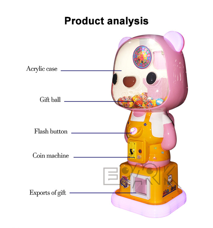 Arcade Big Gashapon Machine Toy Coin Operated Lollipop Vending Machine