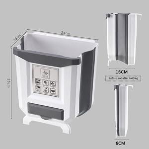 Hanging Foldable Bin Folding Small Kitchen Trash Can Hanging Trash