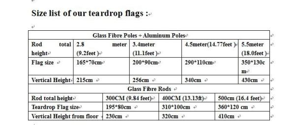 Custom Teardrop Flag Signs for Business
