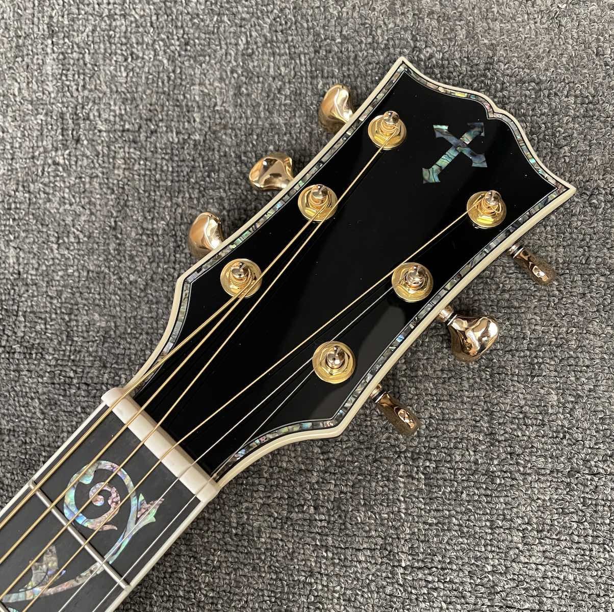Custom 43 Inch Jumbo Gibson Style SJ200 Cutaway Solid KOA Wood Acoustic Guitar with Double S1-PRO V3 Pickup, Solid Wood Version