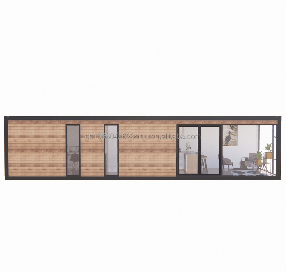 Hotel 40ft Garden Mobile House Wooden Studio Flat Container Coffee House with 3D Model and CAD Drawings at Garden Hotel