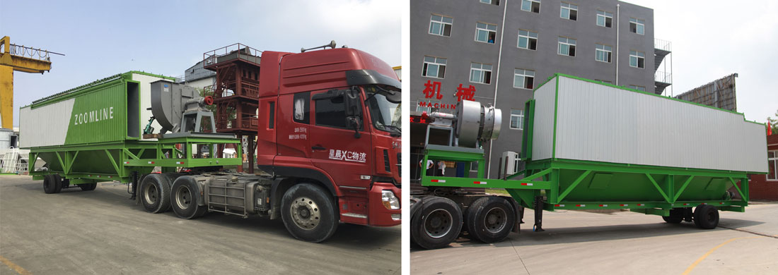 Batch Type Mobile 120TPH Drum Asphalt Mixing Plant