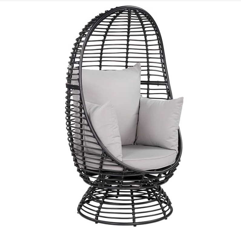 Egg Round Patio Outdoor Indoor Garden PE Rattan Swing Chair Hotel Garden