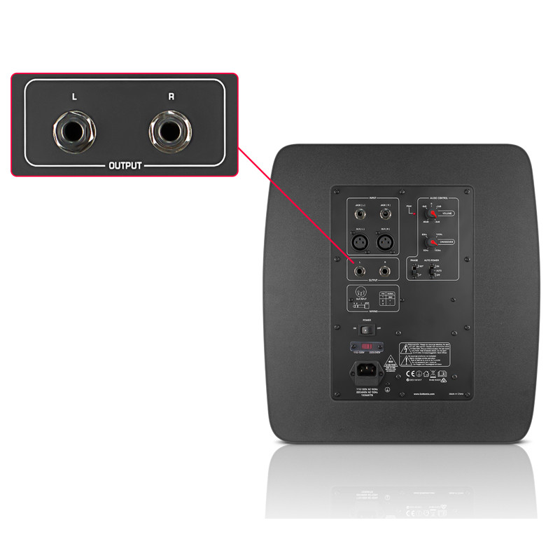 200W 10 Inch Subwoofer Speaker Powered Home Audio Speakers With Dual Audio Inputs