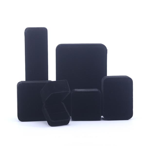 Handmade Black Velvet Ring Jewelry Box for Necklace Stud Earrings Bracelet
