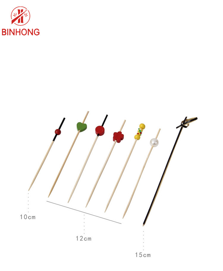 Easily Cleaned ISO9001 10.5cm Bamboo Cocktail Picks