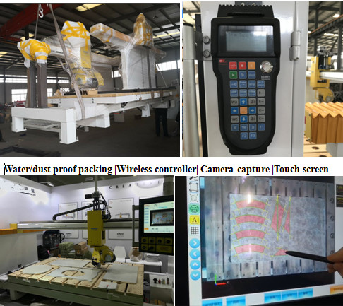 5 Axis Cnc Router Quartz Bridge Saw For Marble Cutting Granite Stone Cutting Machine 70mm Cutting Thickness (Max.) 2000m