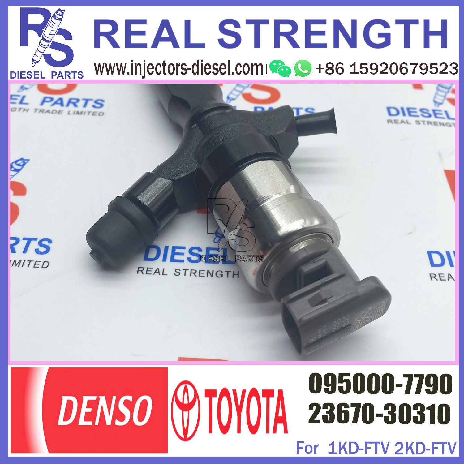 Injector 23670-30310 095000-7790 095000-7800 095000-7801 for HILUX 2.5L 2KD-FTV, D, 4WD, D-4D, Euro 4, KUN2, KUN1