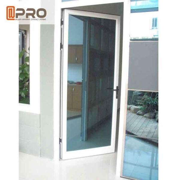 Swing Open Style Aluminium Hinged Doors With Ford Blue Reflective Glass wooden