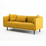  Modern 3 Seater Living Room Sofa Yellow PU Leather Office Sofa Set Manufactures