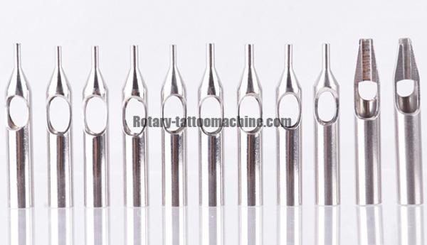 304 Stainless Steel Tattoo Gun Tips Open Round / Open Flat Shape 22 Models Per